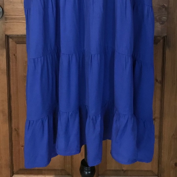 Tiered Royal Blue Babydoll Dress - Picture 3 of 3